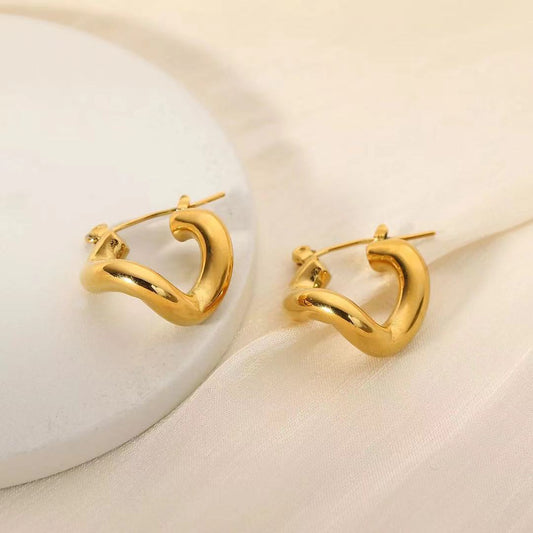 18k Gold-plated Bare Geometric Women's Earrings